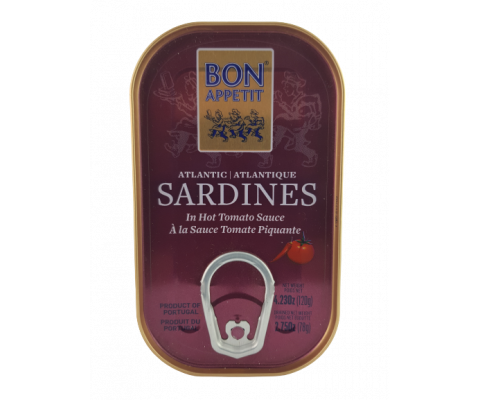 Sardynki portugalskie w pikantnych pomidorach puszka 120 g
