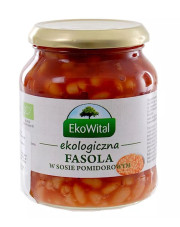 BIO fasola biała w sosie pomidorowym 360 g (słoik)