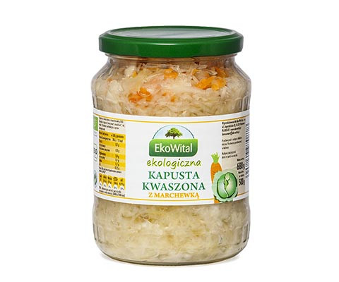 BIO KAPUSTA KISZONA Z MARCHEWKĄ 680/500 g