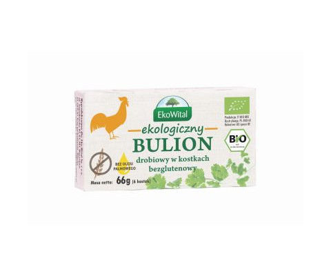 BIO BULION DROBIOWY ( kostka rosołowa ) 66g bez oleju palmoweo EKOWITAL