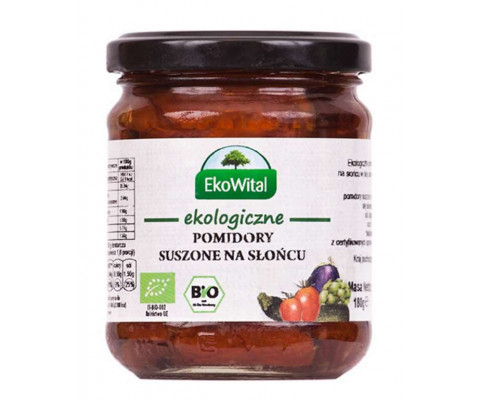 BIO POMIDORY SUSZONE NA SŁOŃCU W OLEJU 180g EKOWITAL