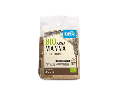 BIO kasza manna pełnoziarnista z PŁASKURKI 400g