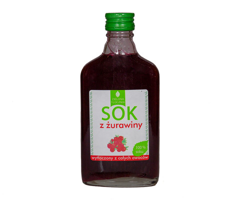 Sok z żurawiny 200ml bez dodatków cukru i konserwantów