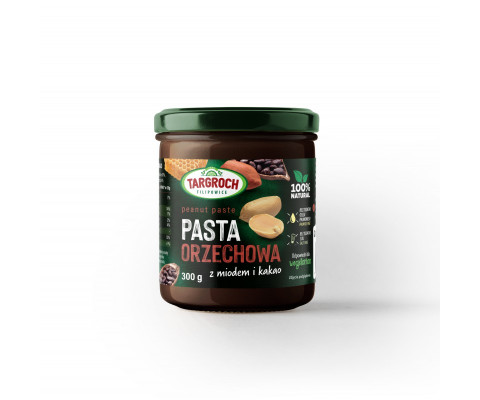 Pasta orzechowa z kakao i miodem 300g Targroch