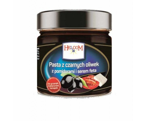 PASTA z czarnych oliwek z pomidorami i serem feta