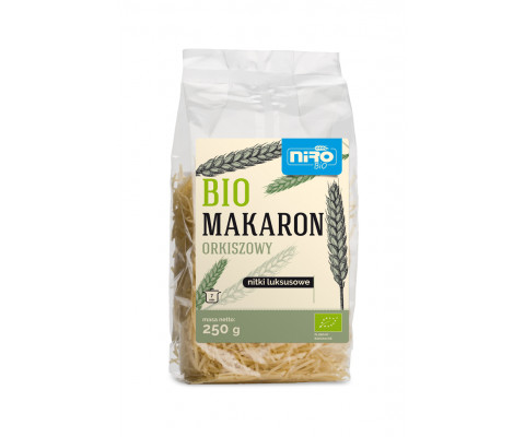 BIO biały makaron orkiszowy NITKI LUKSUSOWE 250 g  