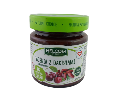 Pasta owocowa bezglutenowa - WIŚNIA Z DAKTYLAMI 200g