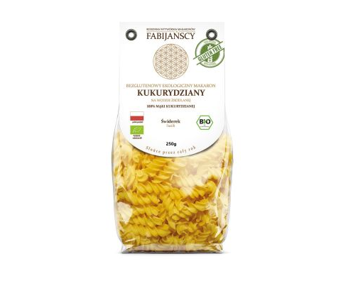 BIO Bezglutenowy makaron KUKURYDZIANY - ŚWIDERKI 250 g
