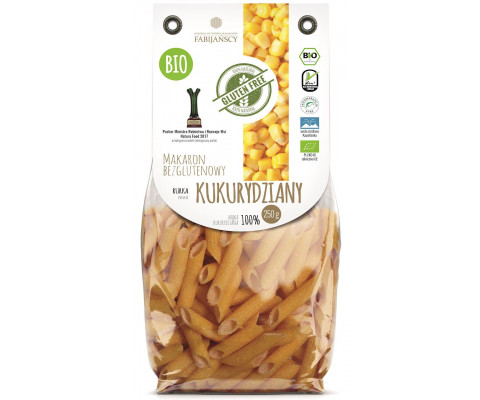 BIO Bezglutenowy makaron KUKURYDZIANY - RURKI 250 g