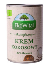 BIO Krem kokosowy 22% tłuszczu (mleczko kokosowe) 400ml