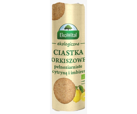BIO Ciastka orkiszowe pełnoziarniste z cytryną i imbirem 250 g