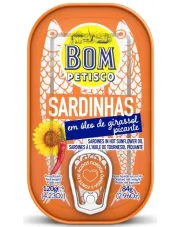 Sardynki portugalskie w pikantnym oleju słonecznikowym 120g