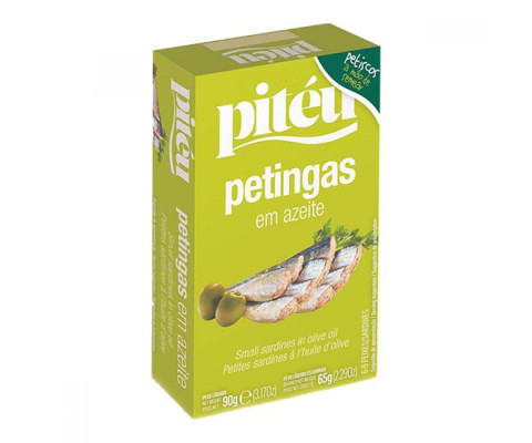 Mini sardynki portugalskie petingas w oliwie z oliwek 90g Pitéu