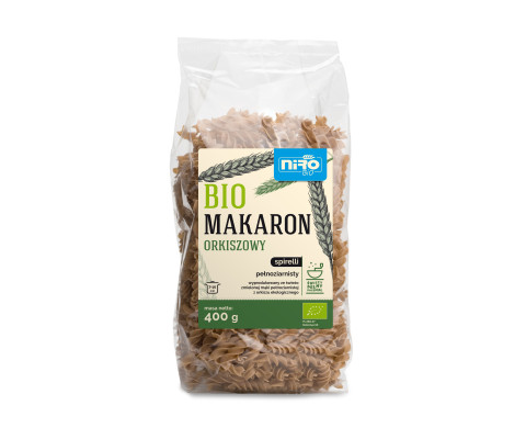 BIO pełnoziarnisty makaron orkiszowy SPIRELLI 400 g 