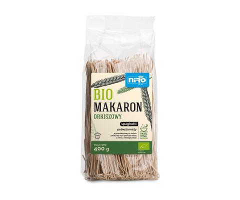 BIO pełnoziarnisty makaron orkiszowy SPAGHETTI 400g