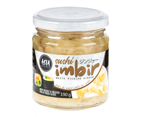 Imbir marynowany biały 190g (DATA: 16.04.25)