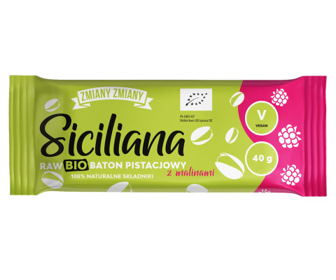 Baton Siciliana pistacjowo-malinowy 40 g